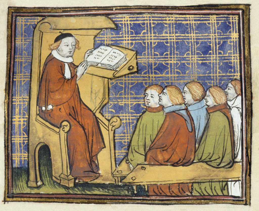 Forelesning, Bartholomeus Anglicus (1200-tallet). Er forelesninger gått ut på dato?